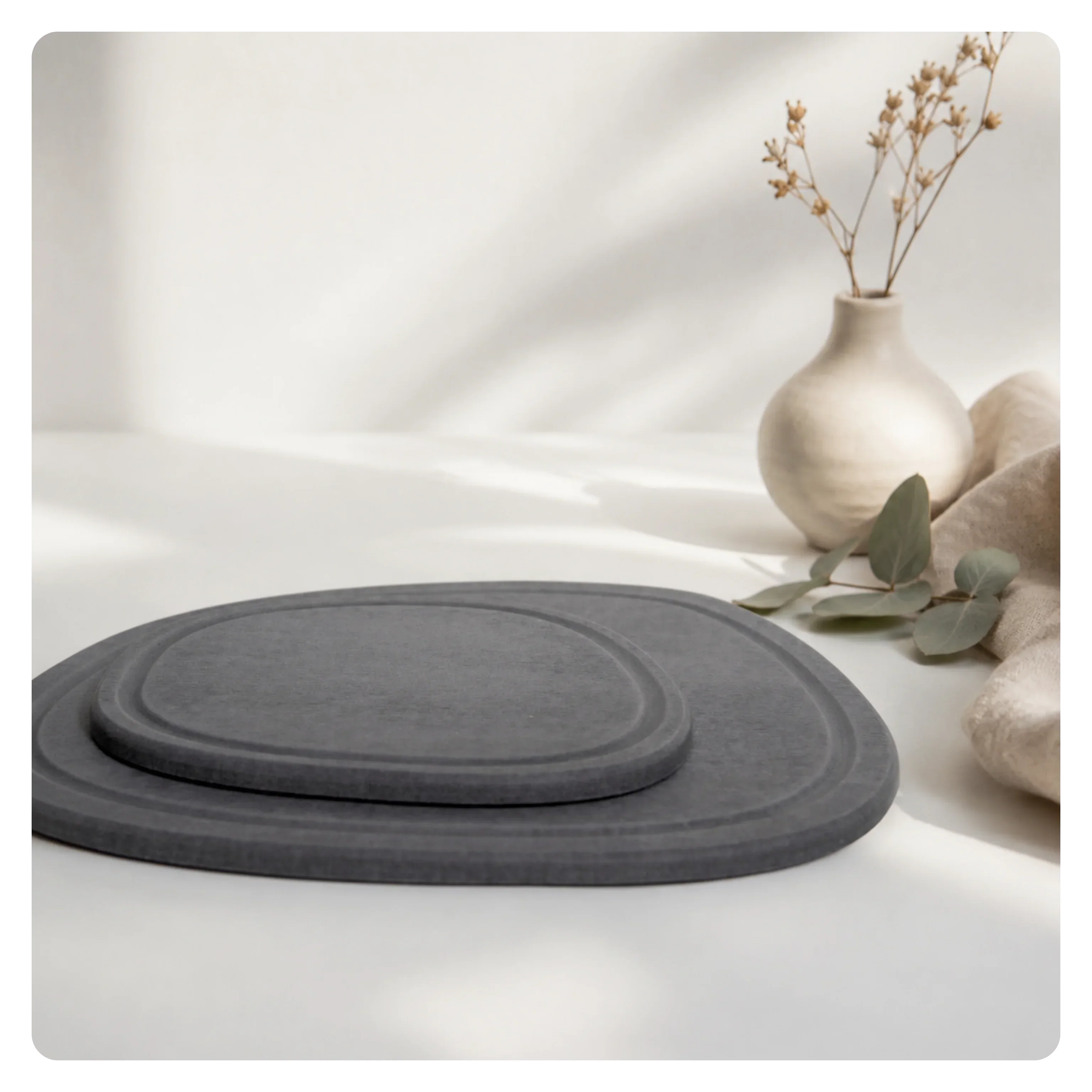 Stone Plant Saucers - Set of 2