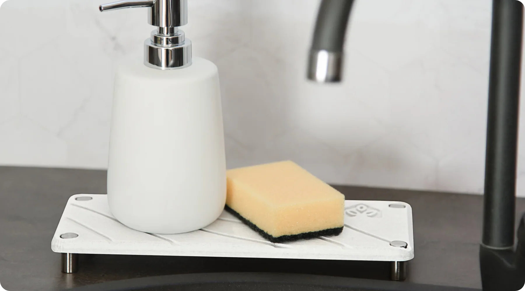 Declutter & Dry: Why a Stone Sink Caddy Works in Kitchen & Bathroom