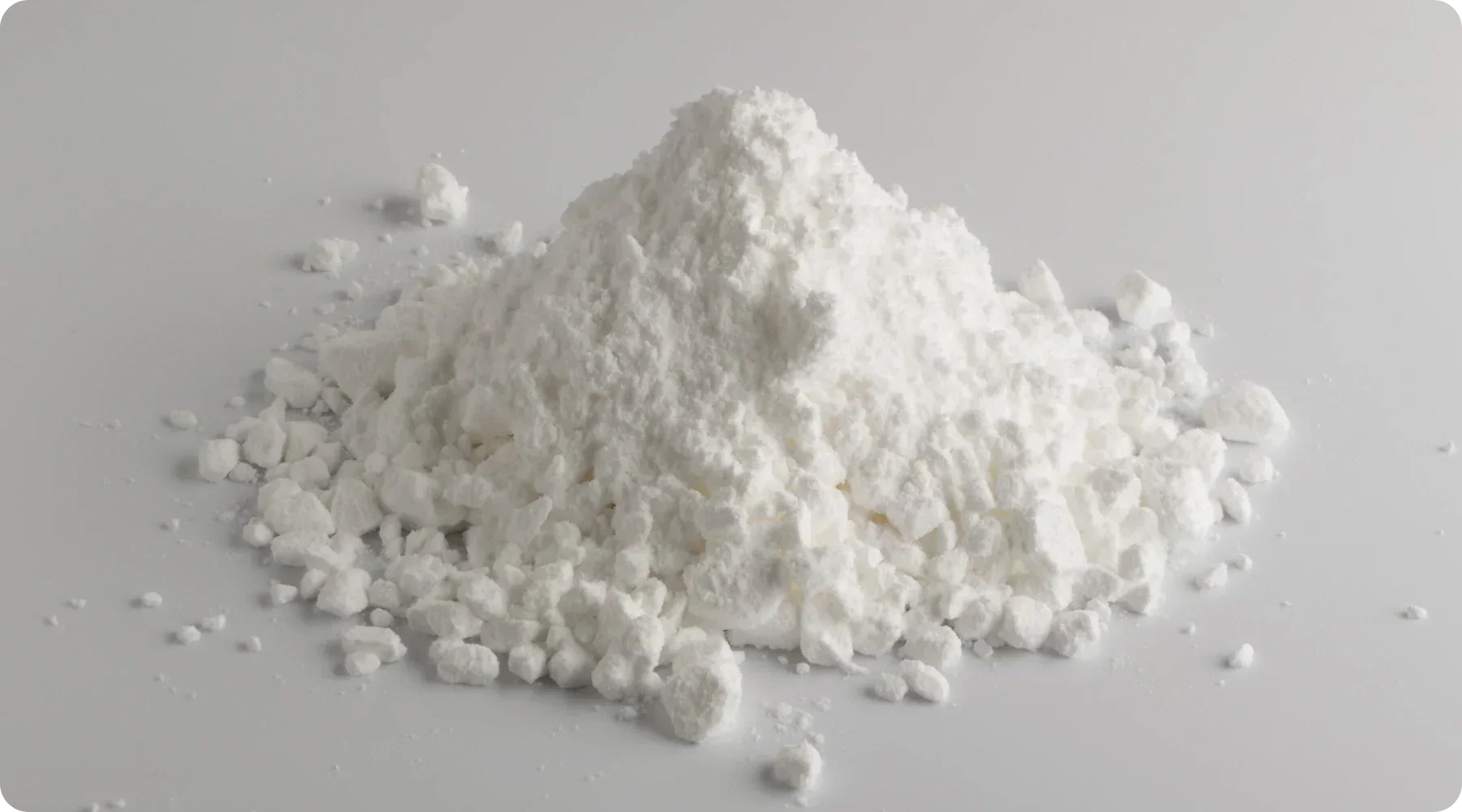 Fine white diatomite powder, the natural material behind stone bath mats