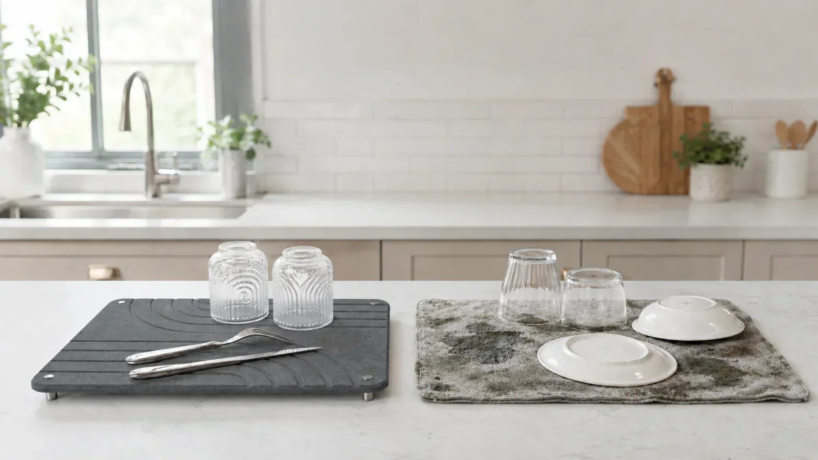 Your Dish Mat Is Growing Mould. A Stone Drying Mat Fixes That.