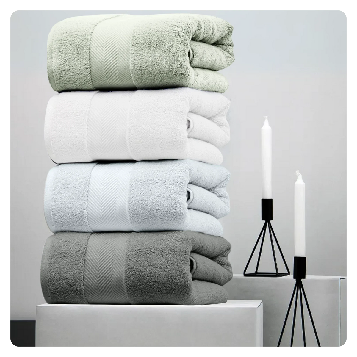 Bamboo Cotton Bath Sheets - Set of 2