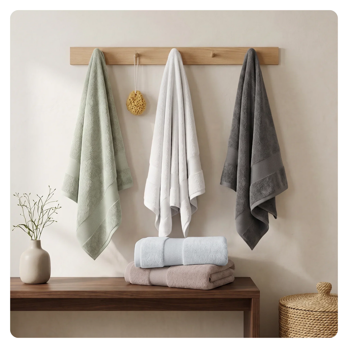 Bamboo Cotton Bath Sheets - Set of 2